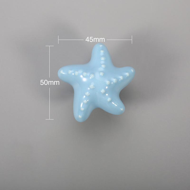 NAIERDI Children Room Ceramic Single Round Wardrobe Handle Kitchen Garden Door Handle Cabinet Handle Cartoon Furniture Handles