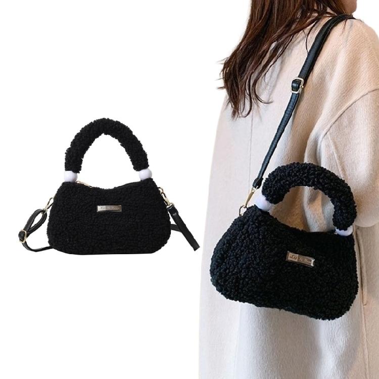 Plush Handbag Soft Warm Shoulder Bag Everyday Companion for Fashion Enthusiasts