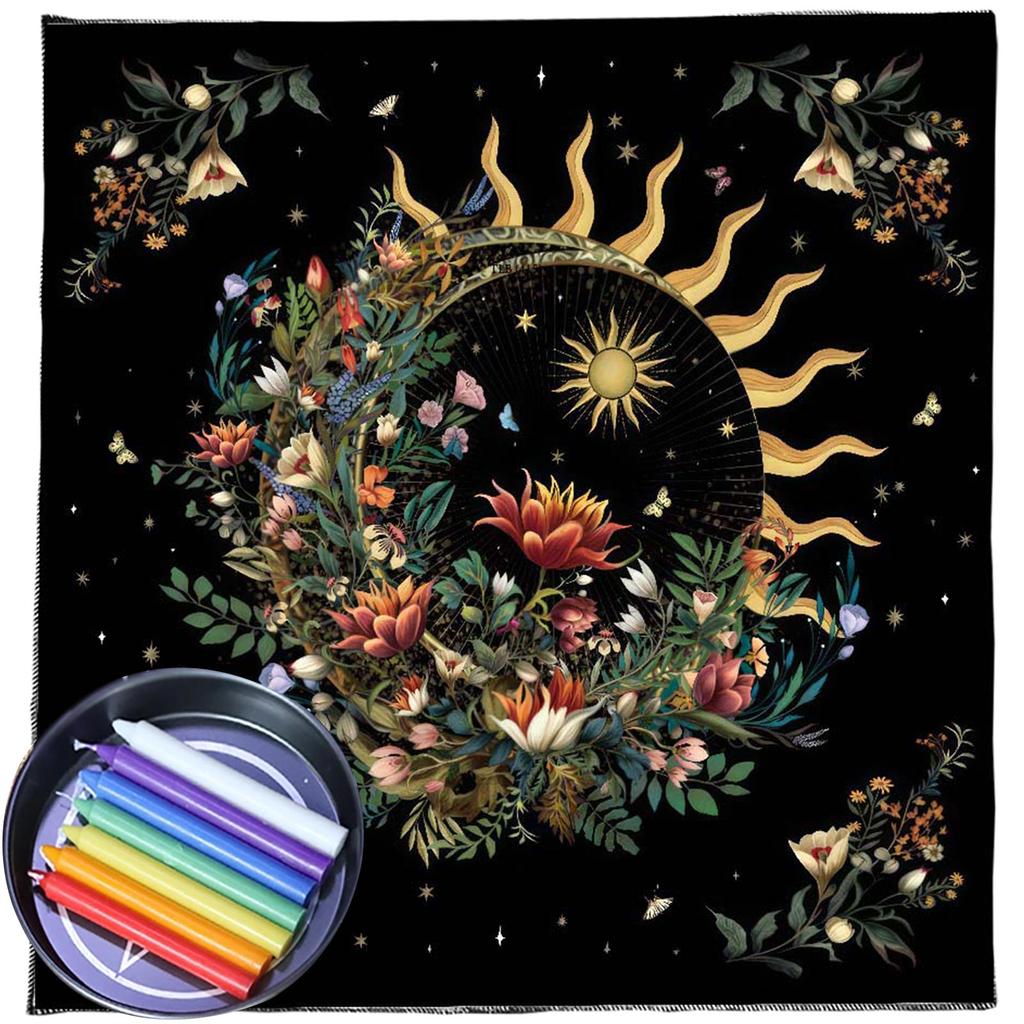Comfortable Comfortable Tarot Tablecloth Witchcrafts Table Cloth for Tarot Enthusiasts Table Cover Prolonged Use