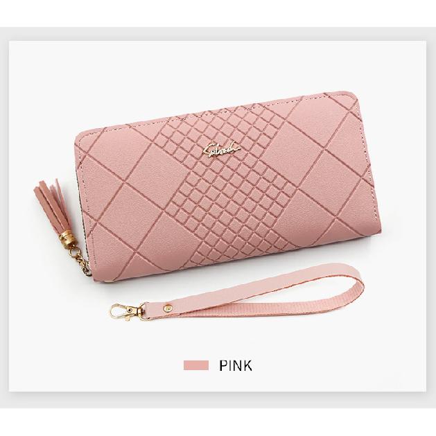 Women'S Long Purse Handbag Mobile Phone Purse Purse Purse Women'S Long Tassel Zipper Clutch Bag