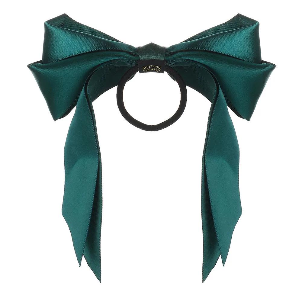 Fashion Korean BowKnot Hair Ties Scrunchies Women Girls Elastic Hair Bands Band Long Ribbon Bow Ponytail Accessories