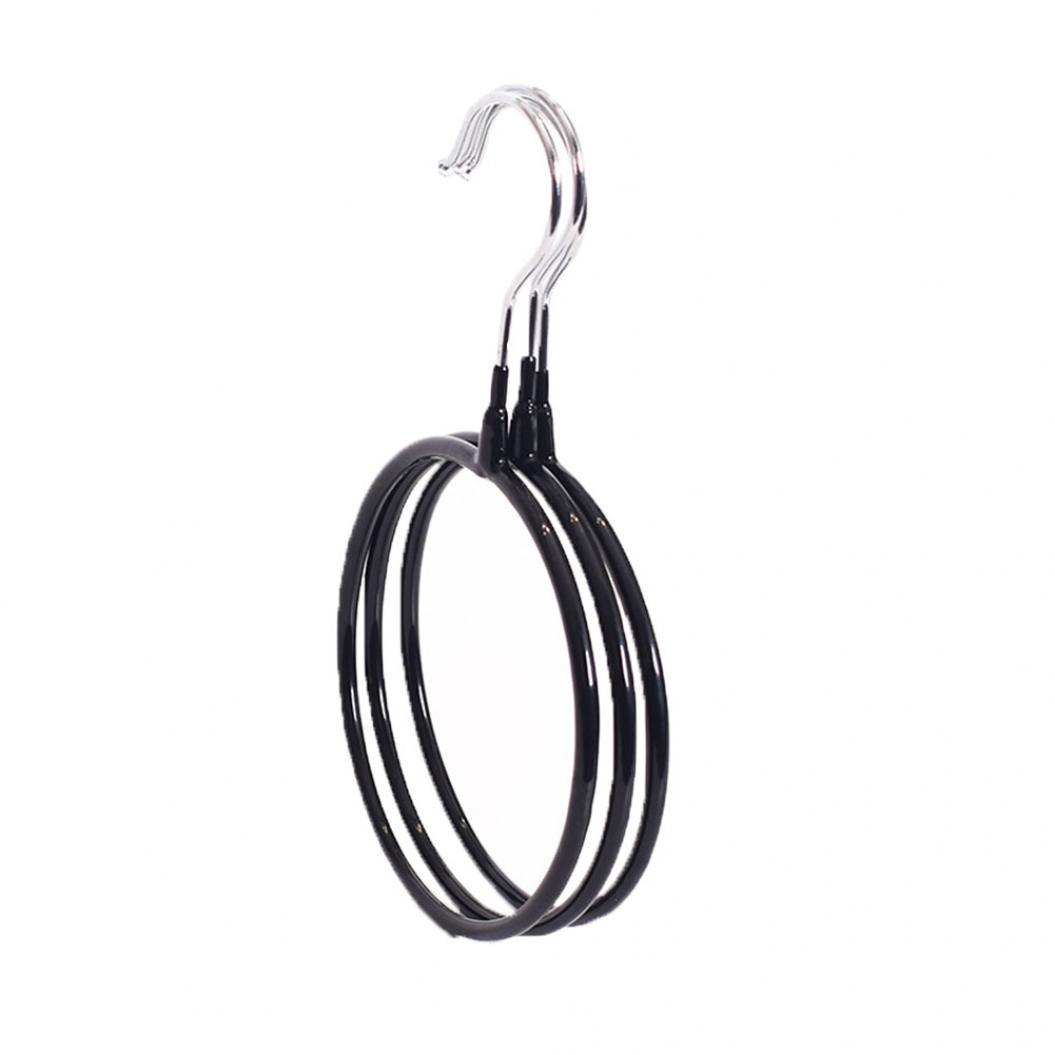 

Отверстия Держатель для колец Крючок Шарф Обертывания Шаль Галстуки Вешалка для хранения Полка для ванной комнаты чёрный