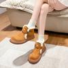Fleece, Thickened and Ugly, Cute Non-slip Bread Cotton Shoes, Trendy Autumn and Winter 2025 New Northeast Thick-soled Women's Snow Boots