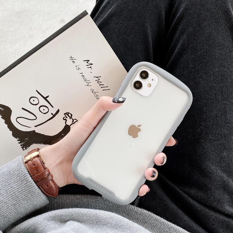 Прозрачный тонкий чехол для телефона однотонного цвета для iPhone 12/12 Pro, защитный чехол