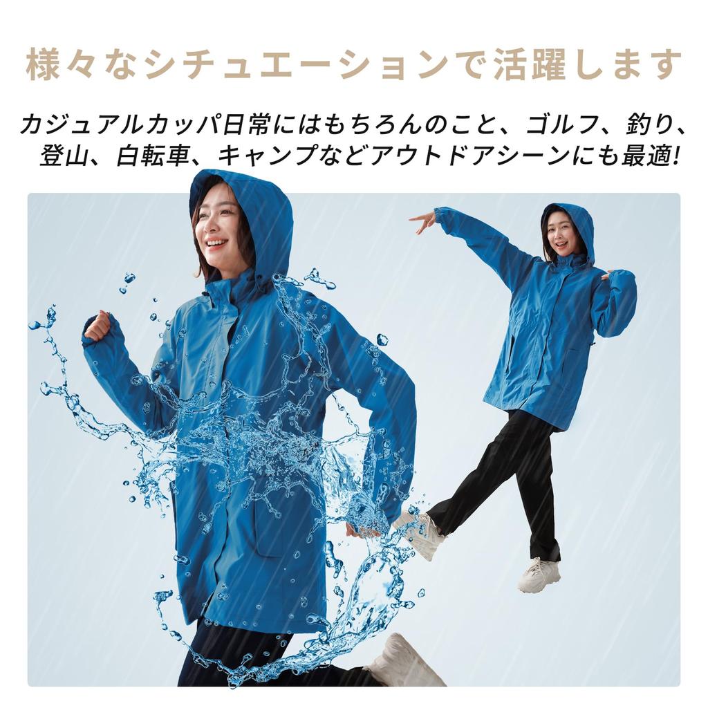 Arasiyama Rainsuit Set and for Golf Outdoor Windbreaker Golf Rainwear for and Sizes Typhoon Protection Women's (Top Bottoms) [Water-Repellent,