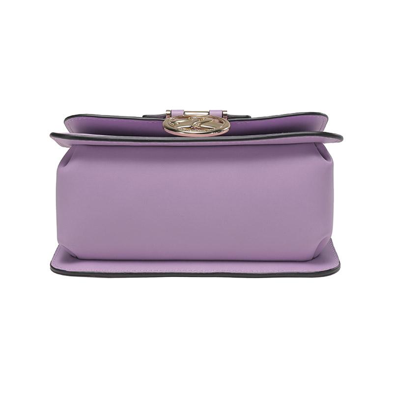 Longchamp Box Trot Serie 18 Knopfklappe Verstellbarer Schultergurt Kalbsleder Kleine Quadratische Tasche Damen Umhängetasche Flieder 10174HAU356