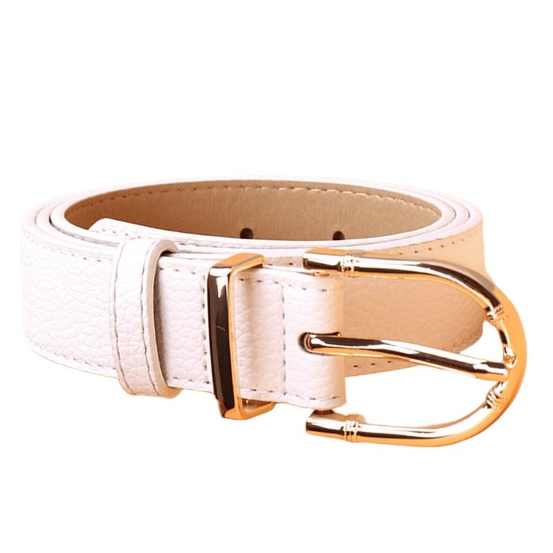 Women's Fashion Belt Bamboo Clasp Design Sash Adjustable Faux Leather Waist Strap for Casual and Formal Outfits