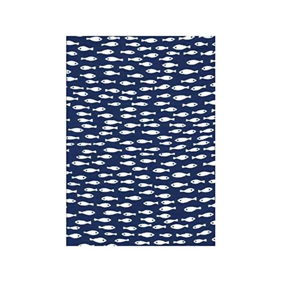 Rien-zome Tenugui Towel, Chusen Dyed, 100% Cotton, Made in Japan, Small Fish Pattern
