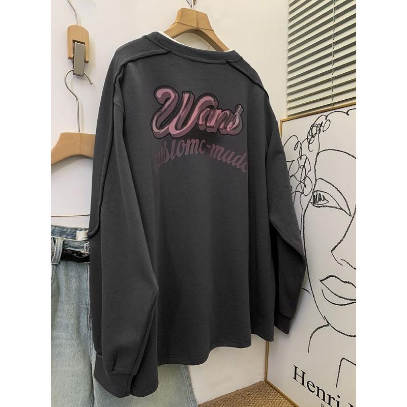 Sweatshirt for Women Oversize Loose Round Neck Casual PrintedPullover Long Sleeve Winter Sweatshirt Top