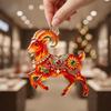 -2D Acrylic Goat Christmas Tree Pendants Cute Animal Sheep Hanging Ornaments For Xmas Tree Decor Party Supplies New Year Gifts 7