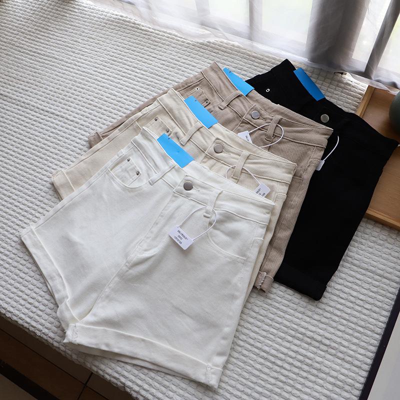 Bi Zheng 2025 Summer Korean Bodycon High Waist Slimming A-line Shorts