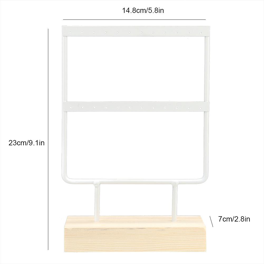 24 Holes Elegant Metal Jewelry Storage Rack Earrings Necklace Display Stand   for Home