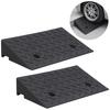 1 Pair 4" Rise Driveway Ramps, Non Slip Curbside Ramps Support 7000lbs, 19.7" L X 12" W, Threshold Ramps for Cars Wheelchairs Scooters Lawn Mowers