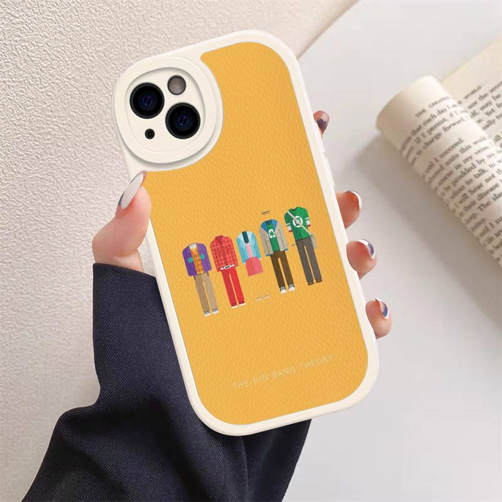 TV S-Shows The Bigs Bang Theory Sheldon Leather Phone Case For Iphone 16 15 14 Plus 13 12 11 Pro Max Case