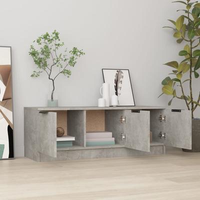 TV Stand Concrete Grey 102 X 35 X 36.5 Cm Engineered Wood