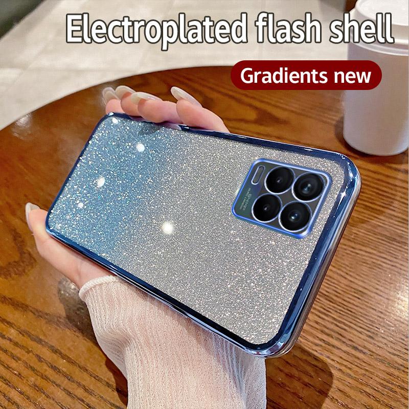 Luxury Glitter Soft Bumper Bling Case For Realme 9 Pro 9i 8 10 4G Colorful Girls' Phone Protection Cover funda For Realme 8 Pro