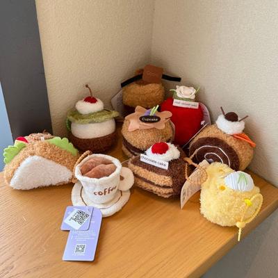 Keks Cupcake Sandwich Käse Puppe Stoffpuppe Dessert Plüsch Schlüsselanhänger Rucksack Anhänger