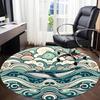 1pc Whale Ocean Office Round Area Rug,  Mat Suitable For Office, Under Office Chairs Bedroom Living Room Home Decor, Room Deco
