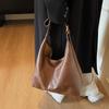 Vintage Commuter Large Capacity Bag Women's Soft Leather Shoulder Bag Underarm Tote Bag