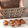 6/9/12 Cavity Chestnut Shaped Cake Baking Tray Mold Madeleine Butter Rice Cake Mold Non-Stick Carbon Steel Kitchen Baking Tool