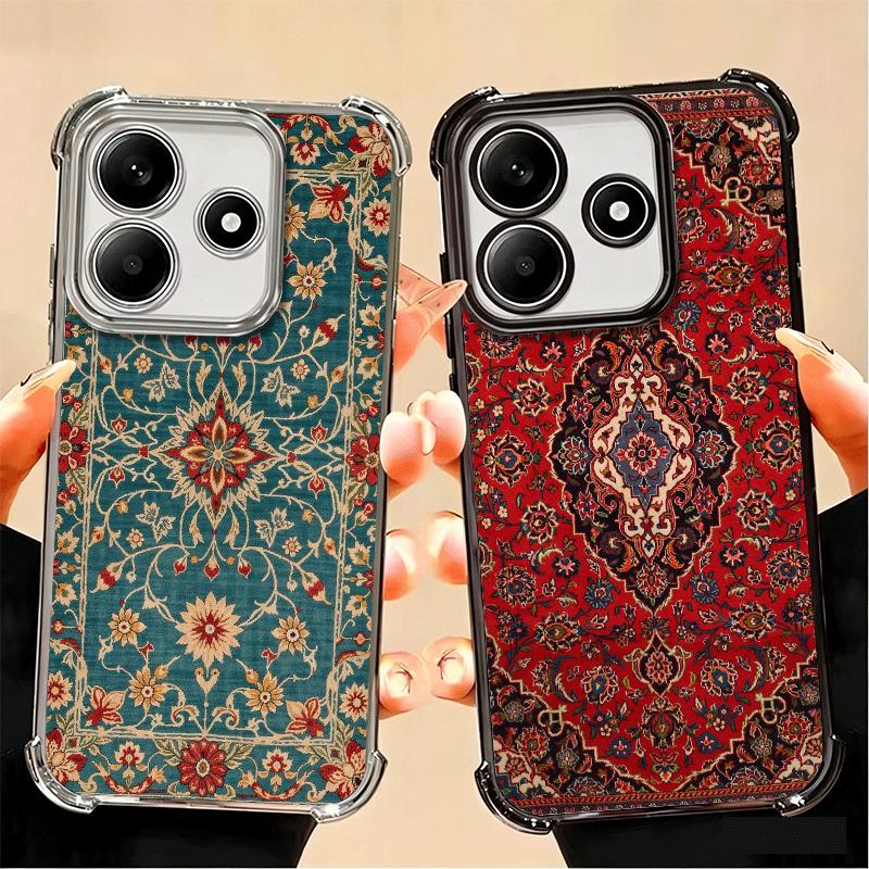 Persian Carpet Floral Pattern Soft Phone Case For Xiaomi Poco X7 X8 Pro Max X6 X5 X3 F8 Ultra F7 M8 M7 M5S Redmi 15C 15A 15 14C