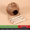 Coconut Shell Parrot & Finch Bird Nest - Natural Straw Woven Habitat for Small Birds