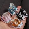 1 Pair Sports Shoes Leather Leather Doll Shoes Shoelace Star Doll Canvas Shoes Mini Casual Dolls Shoes High-Top Canvas Gcs