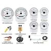 6 Gauge Set Tachometer Fuel Level Oil Pressure Water Temp Voltmeter GPS Speedometer With Sensors For Marine Car Boat Customized