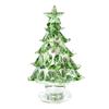 Romantic Christmas Atmosphere Decor Hand Blown Glass Tree Figurine, Faux Crystal Holiday Tabletop Ornament, Festive Seasonal Home Accents Miniature