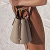 Französisches Nischen-Design Patchwork Echtes Leder Damen Beuteltasche Schulter Crossbody Pendler Handtasche