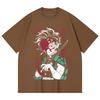 230 Gsm 100% Cotton Demon Slayer V42 Demon Tanjiro Print Unisex Heavy Cotton T Shirt