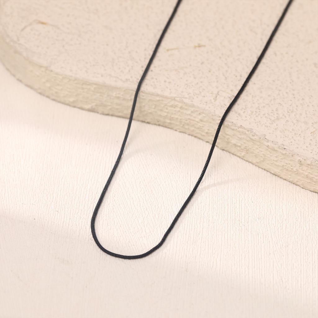 Necklace, Stylish And Simple Black Alloy Necklace