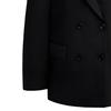 Coach Solid Color Double Breasted Casual Long Sleeve Blazer Women blazer Black CN472-BLK