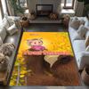 Masha Bear Customize Text Floor Rug Office Rug Design for Study Room Game Room Decorate Room Entryway Anti-slip Rug Decorate Offices