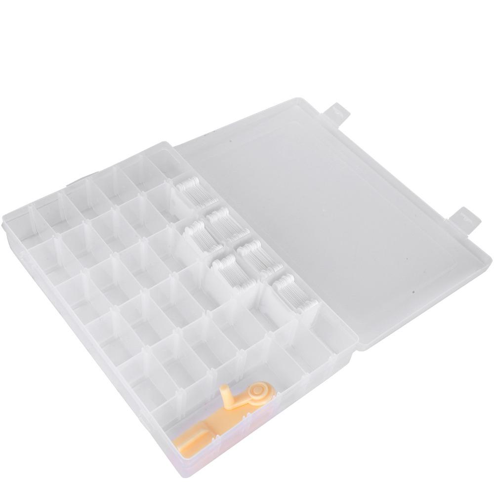 Stickers Included Floss Organizer Box 36 Compartments Embroidery Floss Organizer  For DIY Sewing
