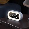 DEMI Alarm Clock Light Digital LED Clock Table Clock USB Rechargeable Stepless Dimming Bedside Light Table Clock Various Alarms Music Snooze Function