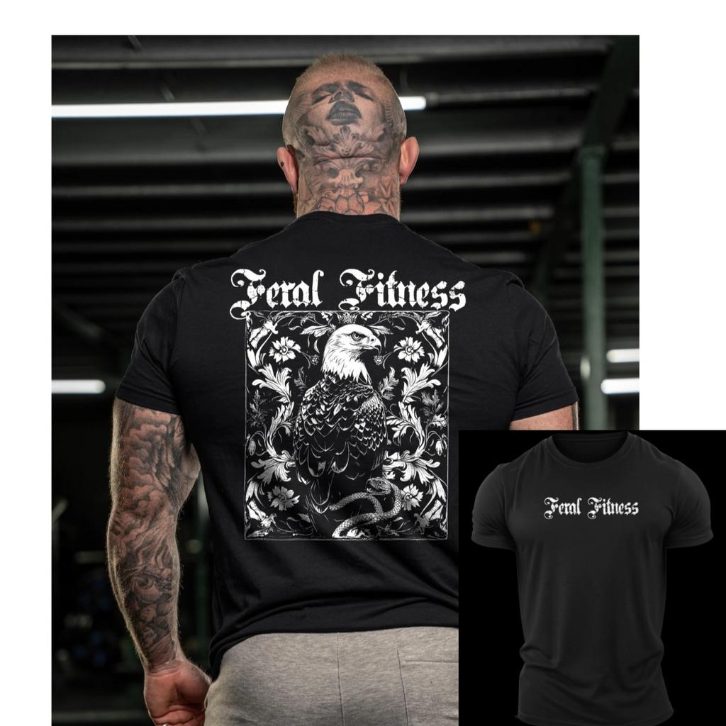 Feral Fitness Bear Fitness Training Gym Leisure TShirt Mens and Womens Luxury Brand Top