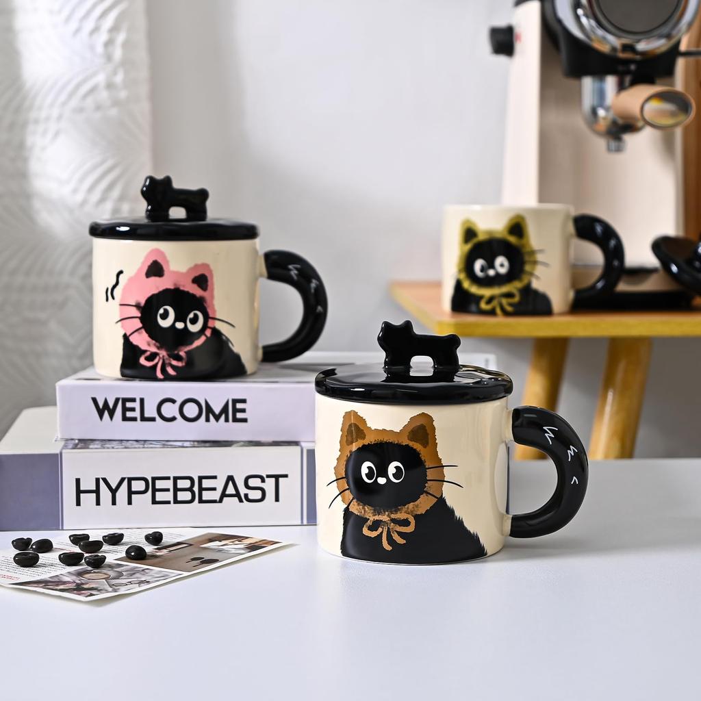 New 370ML Creative Cats Personality Ceramic Coffee Mug Souvenir Gift Drinkware Drinking Cup for Office and Home Use