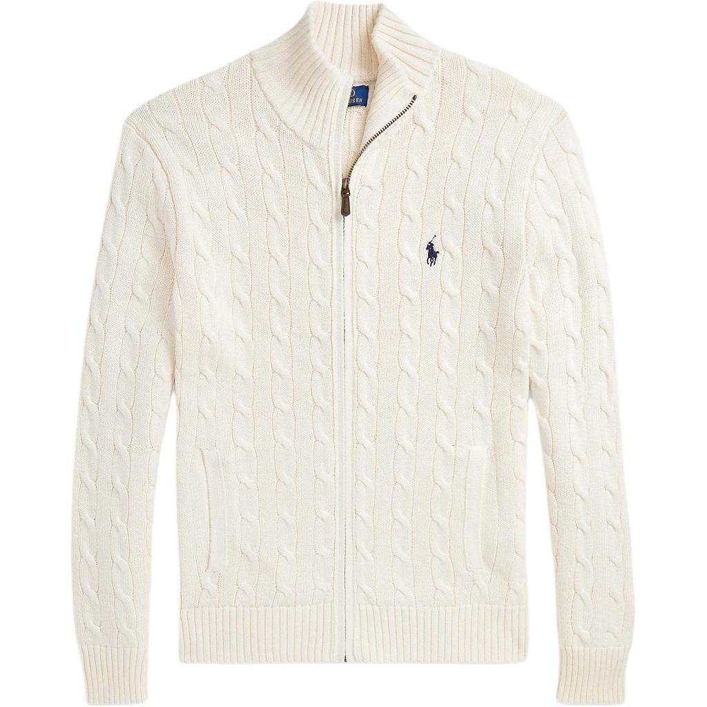 Polo Ralph Lauren Logo Mock Neck Long Sleeve Sweater Men sweater Beige MNPOSWE16821956101