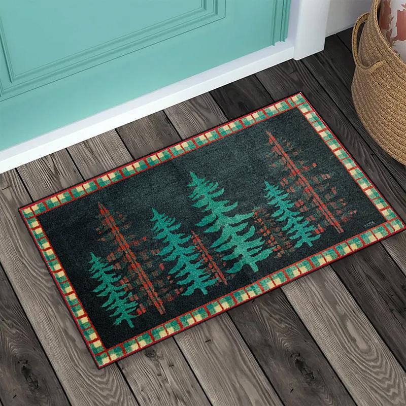 

Этнический фестиваль Декоративный коврик для пола, Водопоглощающий и грязеотталкивающий коврик для ног для ванной комнаты, Дверной коврик можно маркировать 40 * 60cm [crystal velvet]