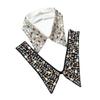 Punk Color Beaded Detachable Faux Collar for Women Neckline with Crystal Rhinestone Sewing  European Fashion Pointed Collar