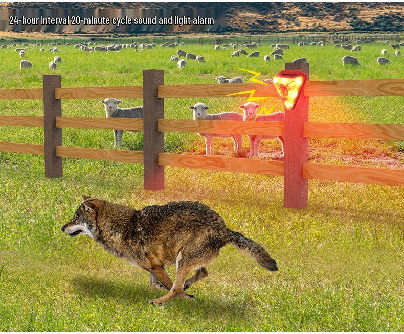 Solarer Hunde-Bellalarm: Automatisches Tierabwehrgerät mit Lautsprecher für Maisfelder