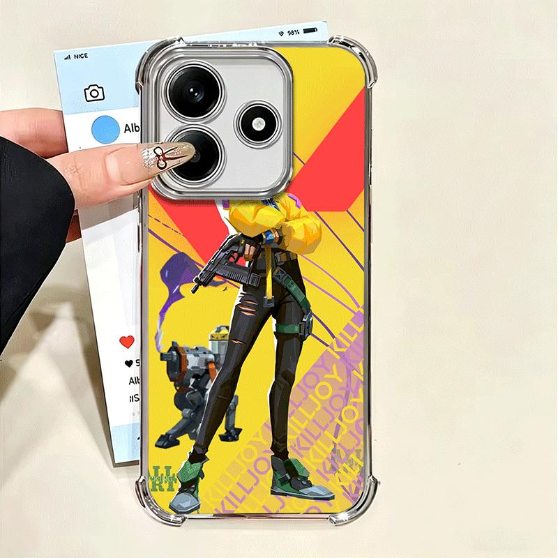 

Мягкий чехол для телефона V-Valorant Killjoy для Xiaomi Poco X7 X8 Pro Max X6 X5 X3 F8 Ultra F7 M8 M7 M5S Redmi 15C 15A 15 14C 13C 12C 13 Xiaomi Redmi 15