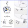 925 Silver Pink Heart Wings Skating Shoe Aircraft Camera Charms Beads Pendant Fit Qikaola 925 Original Bracelet Jewelry