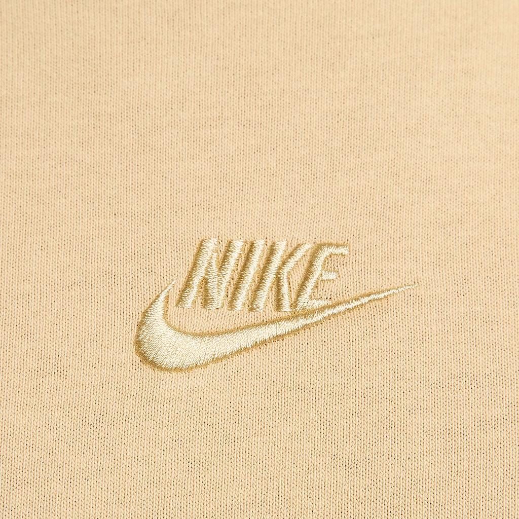 Nike Sportswear Premium Essentials Solid Color Logo Crew Neck T-Shirt Men Tops Sesame-Brown DO7393-252