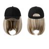 Cappellino Parasole Cappellino da Baseball con Estensione Capelli Parrucca Regolabile Nera Marrone per Donne