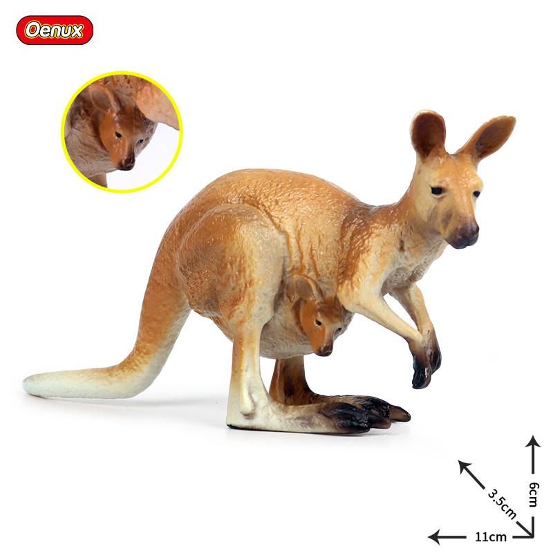 Oenux Classic Australian Wild Animals Kangaroos Koala Platypus Tasmanian Devil Echidna  Cassowary Model Figurine Toy Kid Gift