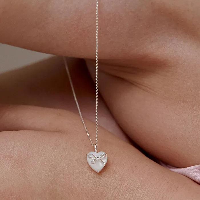 (Silver 925) Gift Heart Pendant Necklace NZ2405