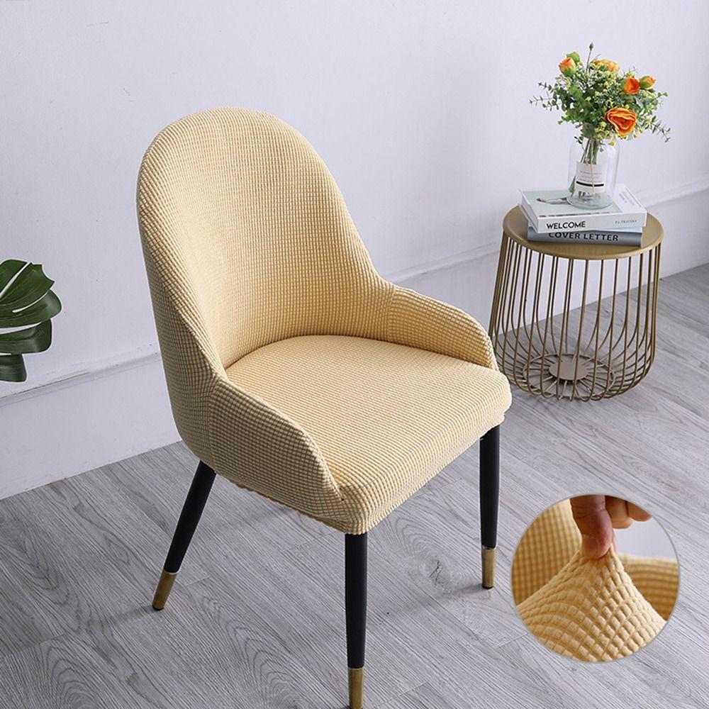 High-elastic Dining Chair Cover Curved Backrest Protector  for Home Decoration
