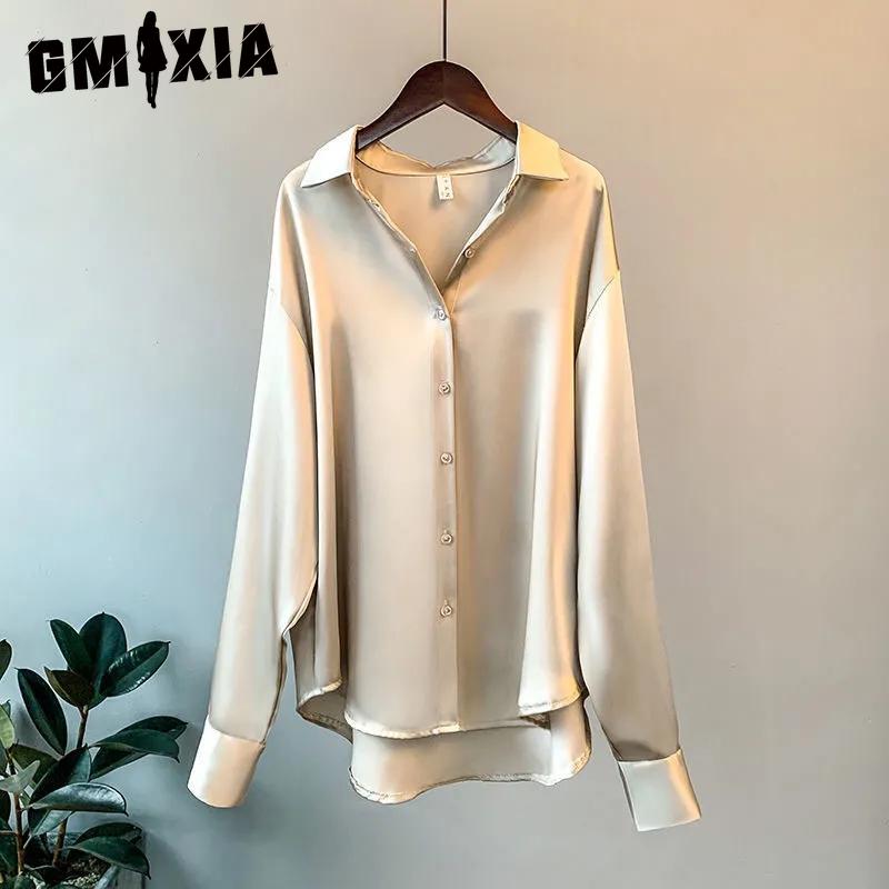 

GMXIA Женские модные повседневные однотонные блузки и рубашки-поло с длинным рукавом с принтом XXXL бежевый